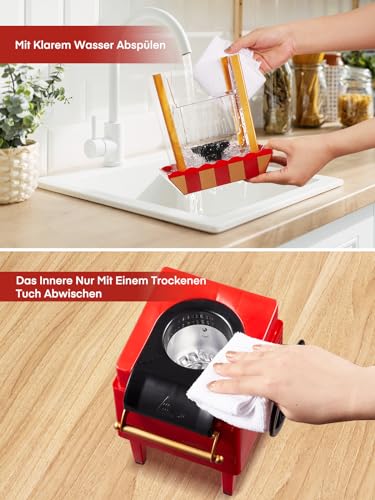 HOUSNAT Popcornmaschine 3.5L Retro - 9