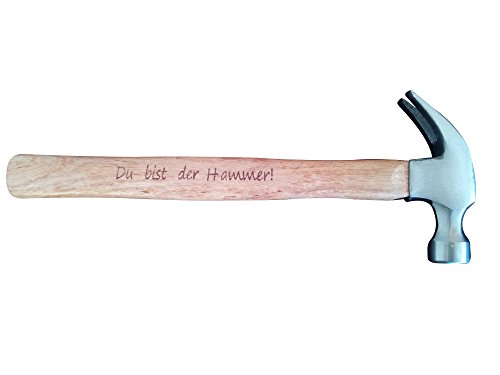 Vatertagsgeschenk, Geschenk für Väter : Gravierter Holzhammer : Danke für Deine Hilfe beim Aufbau meiner Zukunft – Du bist der Hammer – Besonderes Geburtstagsgeschenk für Männer - 3