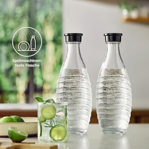 SodaStream DuoPack Glaskaraffe, Ersatzflaschen geeignet für die SodaStream Wassersprudler Crystal und Penguin, 2x 0.615 L - 4