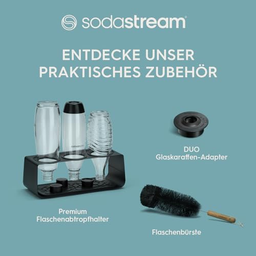 SodaStream DuoPack Glaskaraffe, Ersatzflaschen geeignet für die SodaStream Wassersprudler Crystal und Penguin, 2x 0.615 L - 6