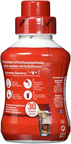 SodaStream Sirup 4er-Pack mit Cola-, Orange-, Zitrone-Limette-, Cola-Orange-Geschmack (4x 500 ml) - 2