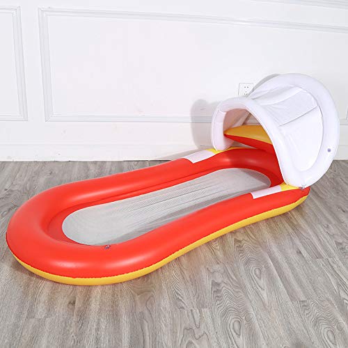 Ohyoulive Inflatable Pool Float with Canopy Hammock Floating Bed Lounge Chair Drifter Swimming Pool Beach with Sunshade - 7