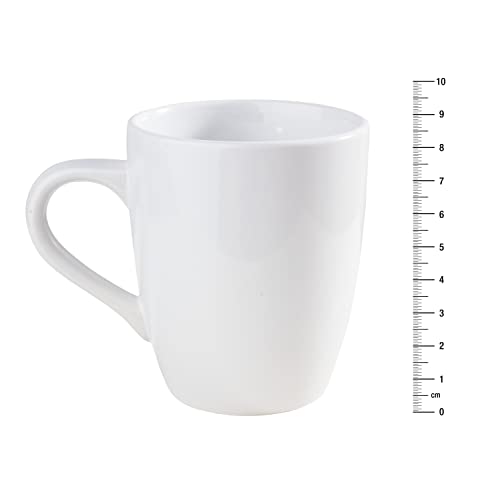 12 Kaffee-Becher Pot Tasse ø 8,5cm H 9,5cm Keramik Tassen weiß Rohling Tee-Tasse Cup VBS Großhandelspackung - 3