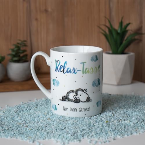 Sheepworld 45755 XL-Tasse mit sheepworld-Motiv „Relax-Tasse – Nur kein Stress“, Mehrfarbig ,60 cl - 3