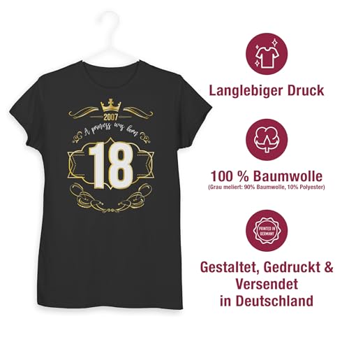 Geburtstag – 18 Geburtstag Prinzessin Mädchen 2002 – S – Schwarz – Tshirt Damen 2001 – L191 – Tailliertes Tshirt für Damen und Frauen T-Shirt - 4