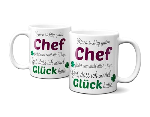 Einen richtig guten Chef – Danke sagen auf eine besondere Art. Tasse mit Spruch Kaffee Becher Geschenk Firma Job Arbeit Bester Chef - 3