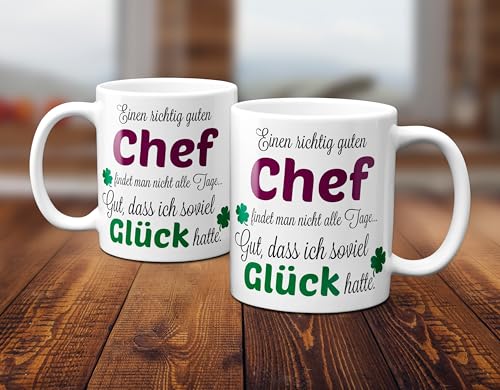 Einen richtig guten Chef – Danke sagen auf eine besondere Art. Tasse mit Spruch Kaffee Becher Geschenk Firma Job Arbeit Bester Chef - 5