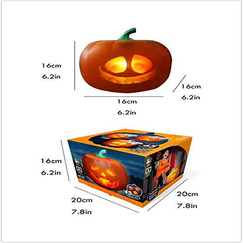 LZZZWER 3 in 1 Halloween Flash Talking animierte LED Kürbis Projektionslampe, lustige seltsame Halloween Dekorationen Nachtlicht, für Ghost Atmosphere Festival Dress Up - 7