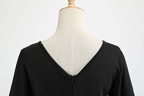 Vectry Damen ballon ärmelloses kleid m mittel schwarz (schwarz-4) - 5