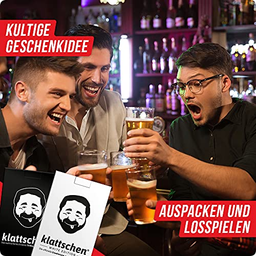 DENKRIESEN – klattschen® Doppelpack – klattschen & klattschen White Edition – Die wahrscheinlich besten Trinkspiele Aller Zeiten, Ausführung:Spielkartenkarton - 5