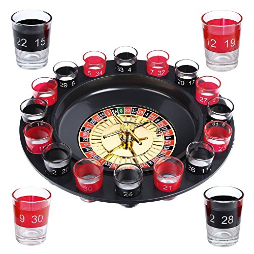 Schramm® Trinkspiel Roulette inkl. Geschenkverpackung Party Spiel Saufspiel für Erwachsene