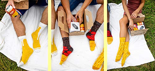 Rainbow Socks – Damen Herren Lustige Meal Socks Box Geschenk- 5 Paar – Pommes Frites Burger Bier – Größen 41-46 - 7