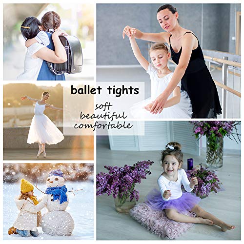 Soudittur Ballett Strumpfhose für Mädchen und Damen mit Fuß Ultra-Stretch, 1 Paar Ballett Rosa, Gr.- M (125-140 cm) - 2