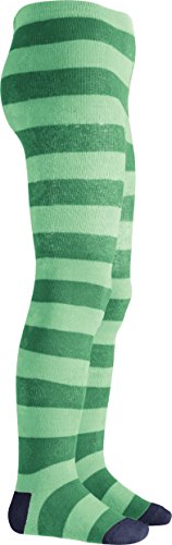 Playshoes Mädchen Thermostrumpfhose Blockringel Strumpfhose, Grün (Grün 29), 110