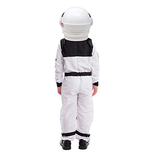 Astronaut NASA Pilot Kostüm mit beweglichem Visierhelm für Kinder, Jungen, Mädchen, Space Kostüm Outfit Rollenspiel für Halloween Party Cosplay Schulklassenzimmer Bühnenperformance (Small, Silver) - 5