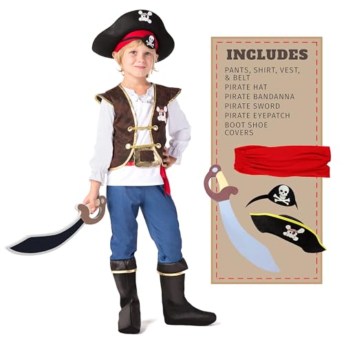 Spooktacular Creations Kinder Piraten Kostüm, Deluxe Jungen Piratenkostüm Set (3-10 Jahre) (Small) - 2