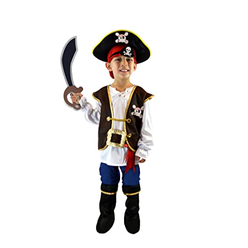 Spooktacular Creations Kinder Piraten Kostüm, Deluxe Jungen Piratenkostüm Set (3-10 Jahre) (Small) - 4