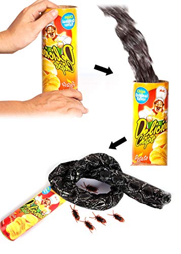 JYOHEY Scherzartikel Kartoffelchips Schlange Pop up Tricky Spielzeug Fälschung Schlange und Kakerlake für Scherzartikel Geschenk Geburtstags Aprilscherz Spielzeug - 2