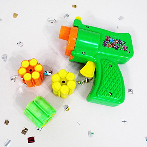 NET TOYS Konfetti Shooter mit Munition Konfettipistole Konfetti Pistole Lamettaglitzer Party Popper Glitter Gun