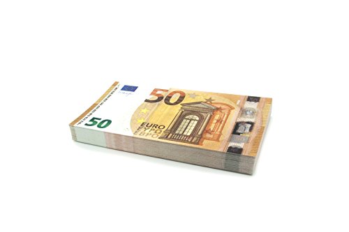 100 x €50 EURO Cashbricks® Spielgeld Scheine - verkleinert - 75% Größe - 2017