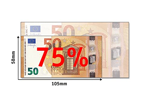 100 x €50 EURO Cashbricks® Spielgeld Scheine – verkleinert – 75% Größe – 2017 - 3