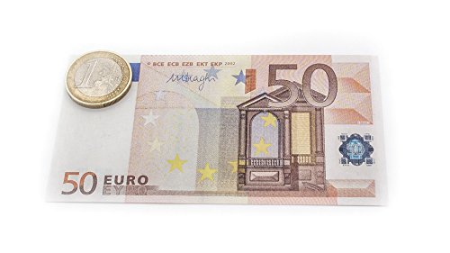 Cashbricks 7 x 25 Spielgeld Euro Scheine Set Scheine verkleinert auf 75% - 7