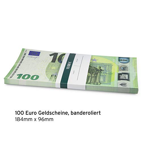 Litfax GmbH 100 € Euroschein / Euro-Geldscheine ca. 191×103 mm / banderoliert, je Pack. 75 Stück - 2