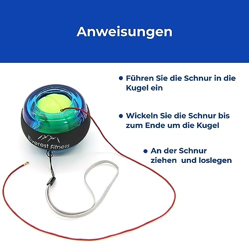 FITNESS Energyball/Handtrainer zum Training der Handmuskulatur und Armmuskulatur - 4