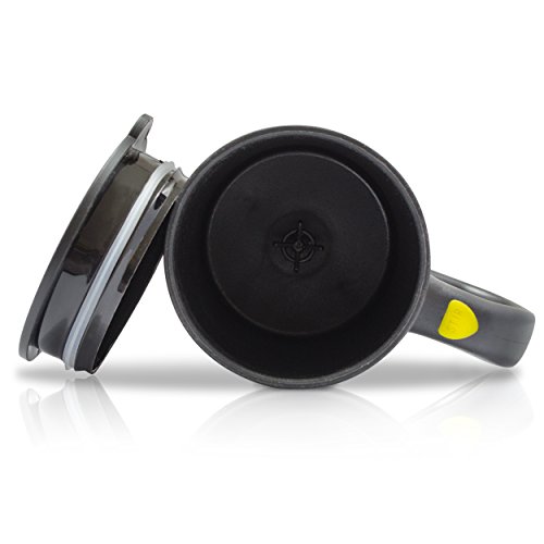 Edelstahl Tasse Selbstrührend ca. 0,33l – Einfaches pratische Gadget Thermotasse für Unterwegs - 4