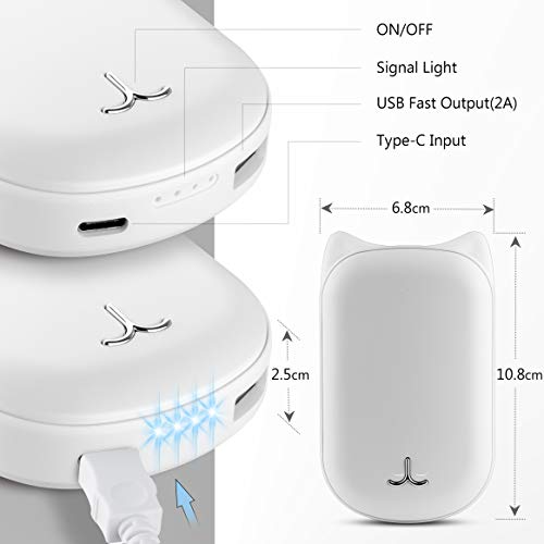 Kleiner handlicher Handwärmer/Taschenwärmer USB Wiederaufladbar und Powerbank - 8