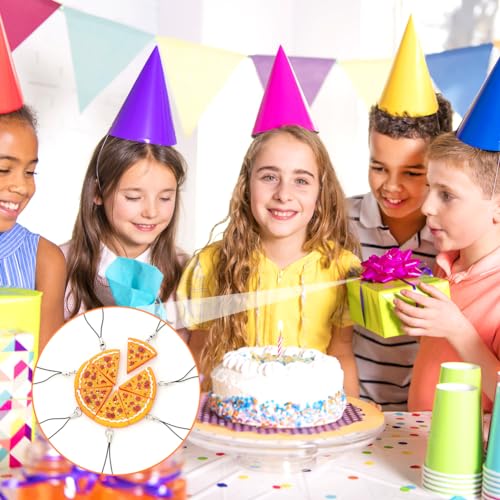 EQLEF Freundschafts Schlüsselanhänger Pizza Anhänger Schlüsselanhänger Gürtelschnalle Geldbörse Tasche Charm Key Schmuck Ornamente (7 Stück) - 3