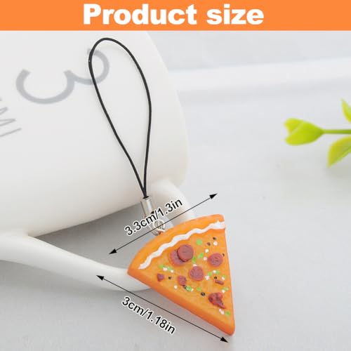 EQLEF Freundschafts Schlüsselanhänger Pizza Anhänger Schlüsselanhänger Gürtelschnalle Geldbörse Tasche Charm Key Schmuck Ornamente (7 Stück) - 6