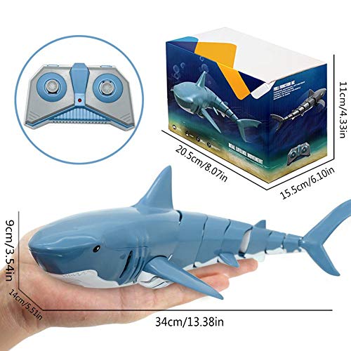 RC Shark Boat Toy, Simulation Ferngesteuertes Shark Boat Für Schwimmbäder, 2,4 GHz Elektrischer Rennhai, Badezimmerspielzeug, Realistischer Jumbo-Großer Weißer Hai – Pädagogisches Spielzeug - 3