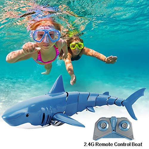 RC Shark Boat Toy, Simulation Ferngesteuertes Shark Boat Für Schwimmbäder, 2,4 GHz Elektrischer Rennhai, Badezimmerspielzeug, Realistischer Jumbo-Großer Weißer Hai – Pädagogisches Spielzeug - 6