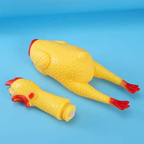 UEETEK Shrilling Huhn Spielzeug,Glabrious Drücken Schreiend Hähnchen Spielzeug Hund Spielzeug zum Spaß, 34 * 7,5 cm (L * B) - 5