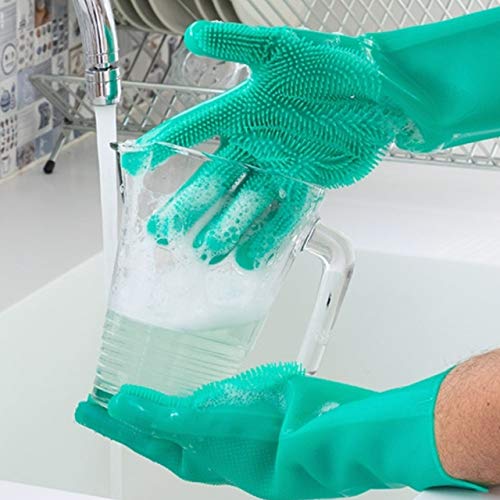 Innovative Erfindung -Küchenschwamm ALL-IN-ONE Silikon Handschuhe für die einfache Reinigung - 4