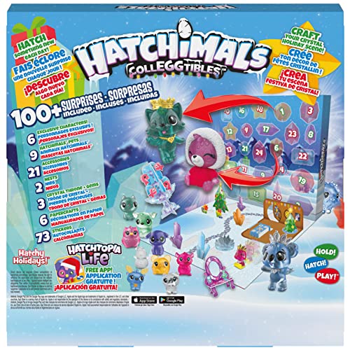 Hatchimals 6044284 – CollEGGtibles Crystal Christmas – Adventskalender mit 15 exklusiven Sammelfiguren und mehr als 24 Überraschungen - 5