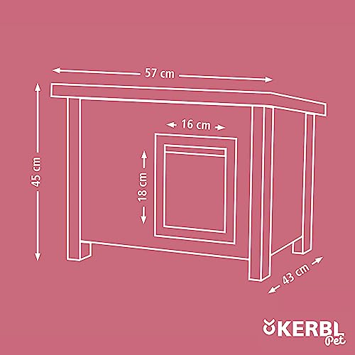Kerbl 81636 Eli ECO-Katzenhaus, 57cm x 45cm x 43cm - 7