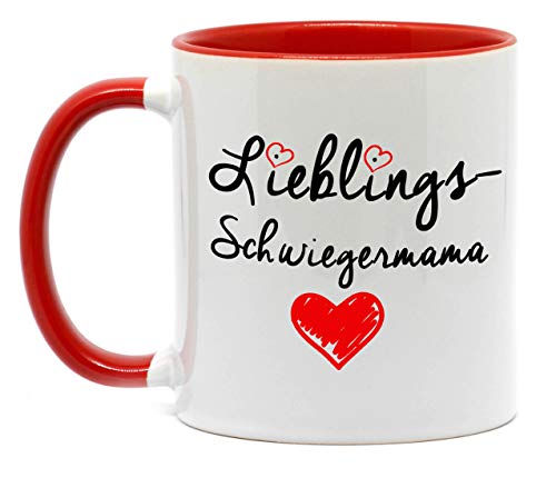 Tasse “ Lieblings Schwiegermama “ Tasse in hochwertiger Qualität, beidseitig bedruckt. Die schönste Art wenn man etwas zu sagen hat. Ein tolles Geschenk für die Schwiegermutter z.B. als Dankeschön. - 3