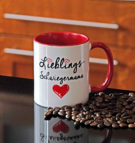 Tasse “ Lieblings Schwiegermama “ Tasse in hochwertiger Qualität, beidseitig bedruckt. Die schönste Art wenn man etwas zu sagen hat. Ein tolles Geschenk für die Schwiegermutter z.B. als Dankeschön. - 2