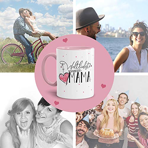 Geschenkset für die Weltliebste Schwiegermama – Tasse und Kissen – Altrosa/Verwandte/Geschenk-Idee/Liebling/Familie - 5