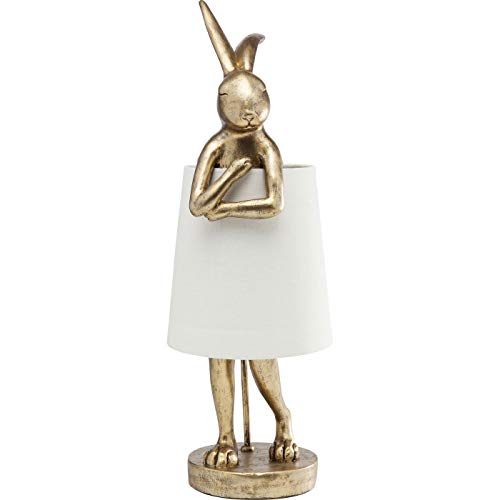 Kare Design Tischleuchte Animal Rabbit, Gold, schöne Tischlampe in Hasen Form, weißer Lampenschirm, edele Tischleuchte, (H/B/T) 68x23x23cm - 10