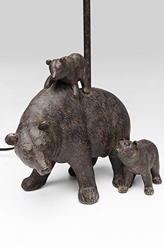 Kare Design Tischleuchte Bear Family, Bärenfamilie als Tischlampe, lustige Tier Tischlampe mit schwarzem Lampenschirm, (H/B/T) 60x23x24cm - 5