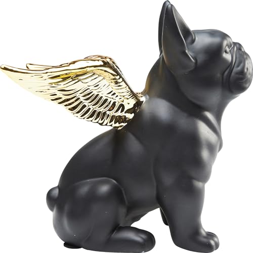 Kare Design Figur Sitting Angel Dog Deko, gold-schwarz - 4