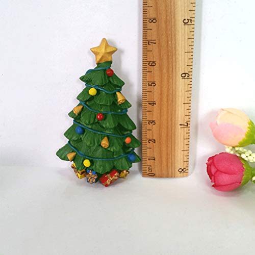 YARNOW 4Pcs Weihnachten Kühlschrank Magnete 3D Harz Weihnachtsbaum Rentier Santa Claus Hut Kühlschrank Magnete Weihnachten Flatback Verzierungen für DIY Büro (Weihnachten Rentier Santa - 8