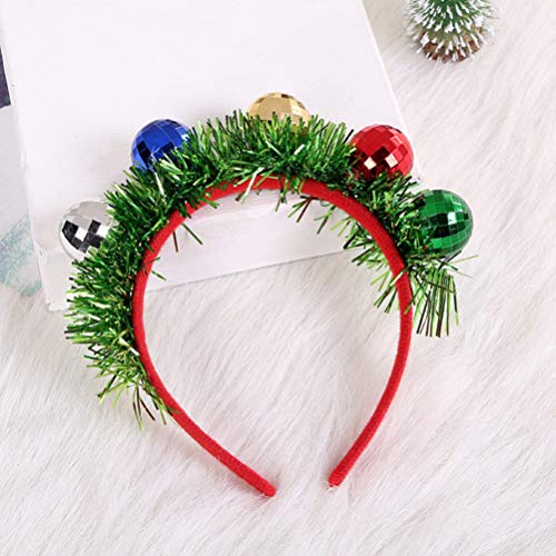 Amosfun 2 Stücke Weihnachten Haarreif mit Weihnachtskugeln Haarschmuck Kopfschmuck Kopfbedeckung für Erwachsene Kinder Party Weihnachtsbaum Kostüm Zubehör - 2