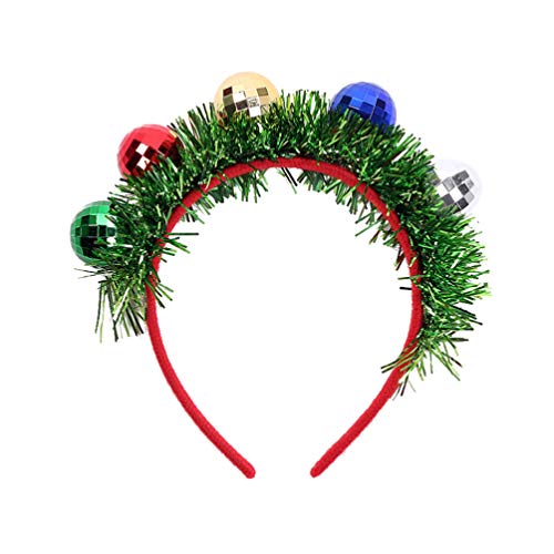 Amosfun 2 Stücke Weihnachten Haarreif mit Weihnachtskugeln Haarschmuck Kopfschmuck Kopfbedeckung für Erwachsene Kinder Party Weihnachtsbaum Kostüm Zubehör - 6