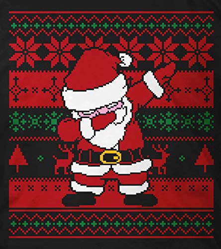 Dabbing Ugly Christmas Santa Claus Dress DAP Xmas Strickmuster Weihnachtsmann - Weihnachten Geschenk - Herren T-Shirt und Männer Tshirt, Größe:XL, Farbe:Schwarz - 2