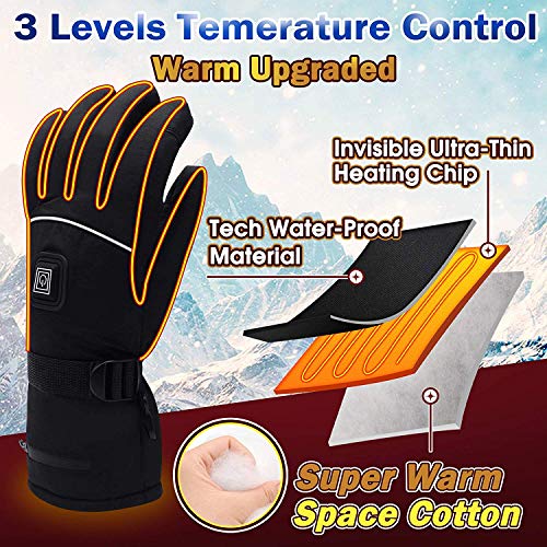 Svpro Elektrisch Beheizte Handschuhe Thinsulate Insulation Handwärmer, Winddicht Batterie Beheizte Wanderhandschuhe Klettern Skifahren Snowboarding. - 5