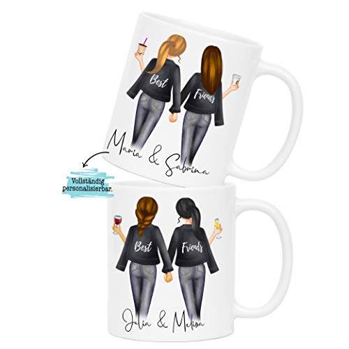 Kiddle-Design Beste Freundinnen Tasse Personalisiert Beste Freundin Name Geschenk Freundinnengeschenk Kaffeetasse - 3